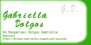 gabriella dolgos business card